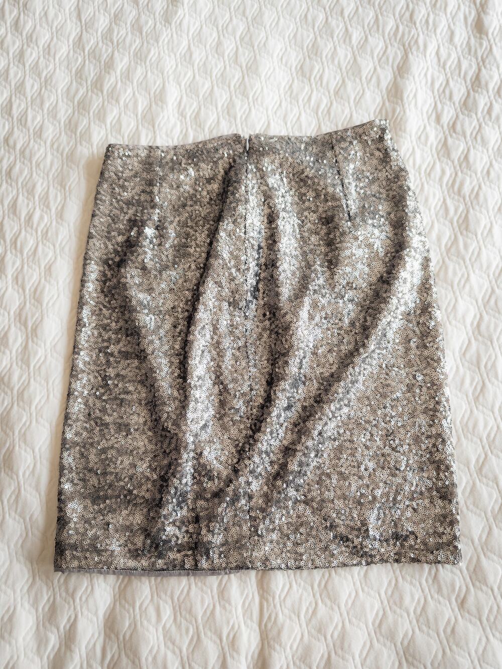 Banana Republic Heritage Champaign sequin Pencil Night Skirt Size 4 Regular